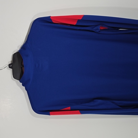 {Fanatics} Men's Fanatics Royal/Red Chicago Cubs Primary Logo Quarter-Zip Top - Picture 6 of 13